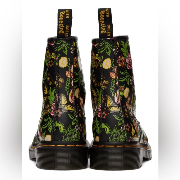 Doc Martens Floral Bloom Leather Lace-Up Boots - Picture 6 of 6